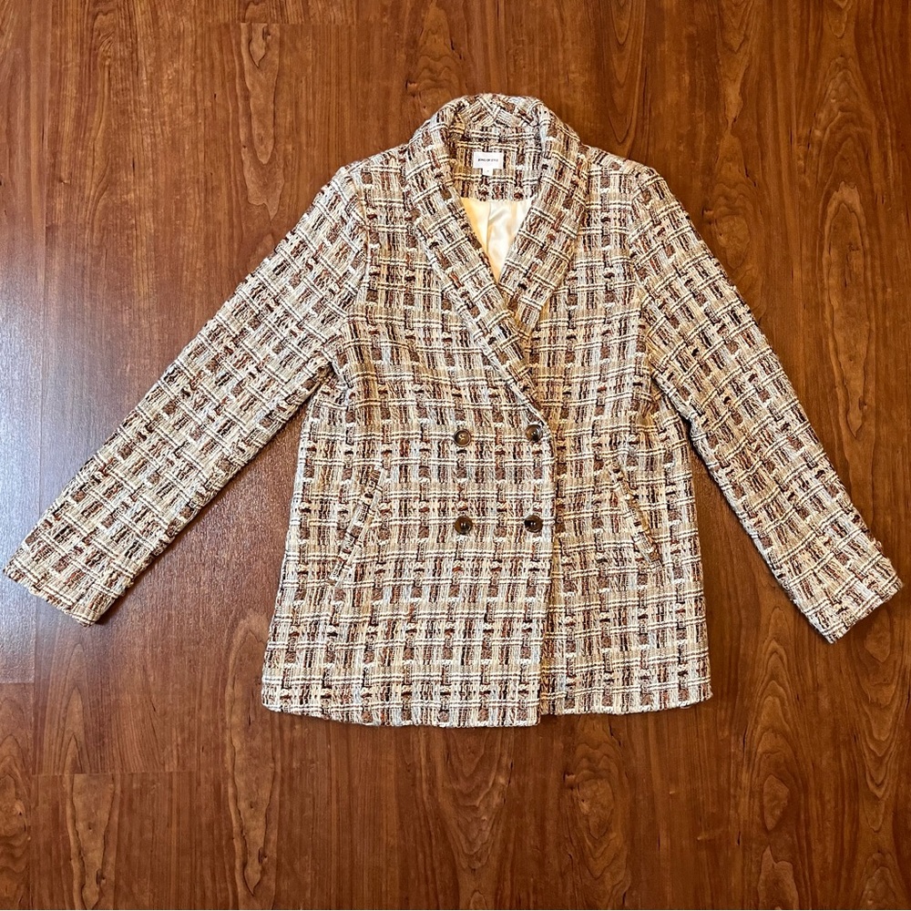 Revolve Marley Coat in Plaid Multi Song of Style Blazer Mid Double Breast Jacket